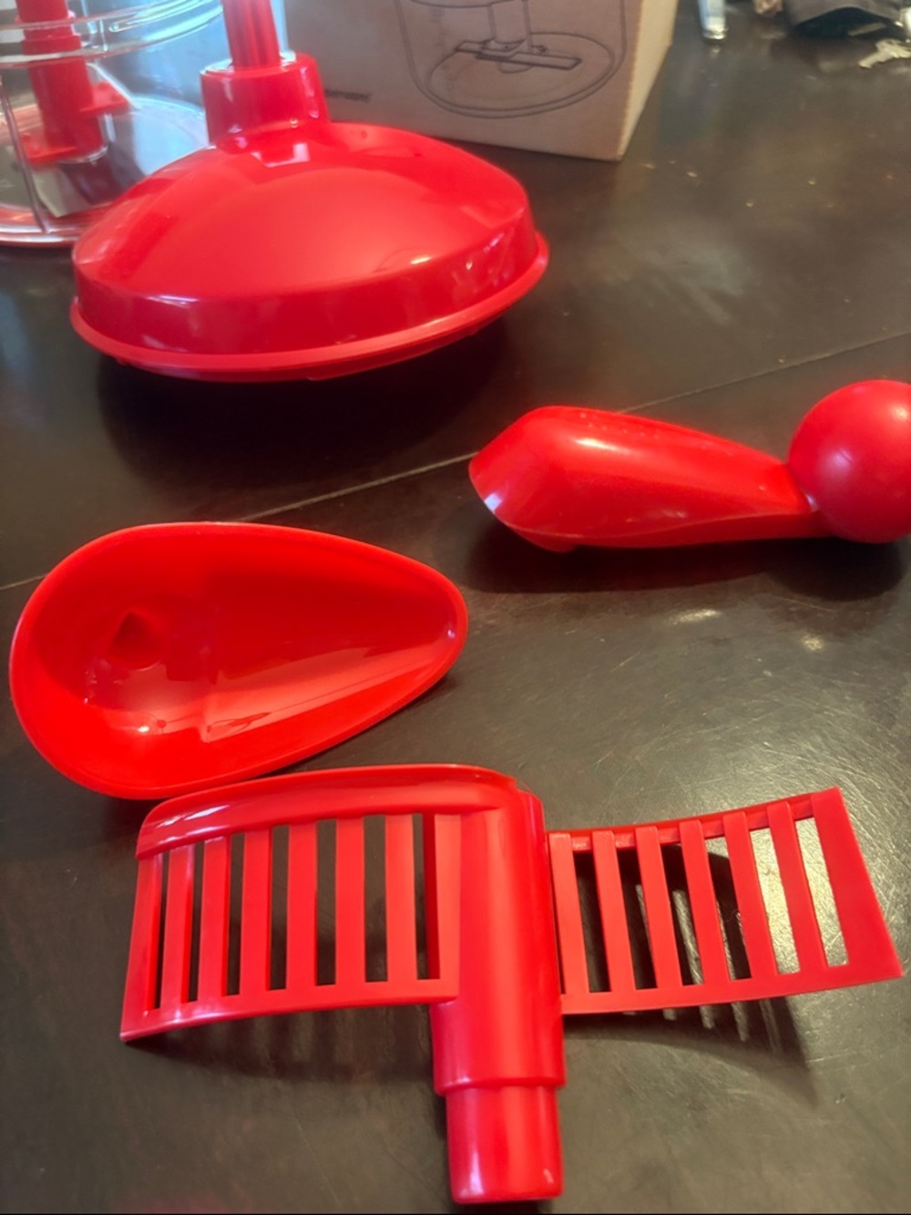 Tupperware QuickChef Bright Red Manual Chopper with Scoop - Picture 6 of 6